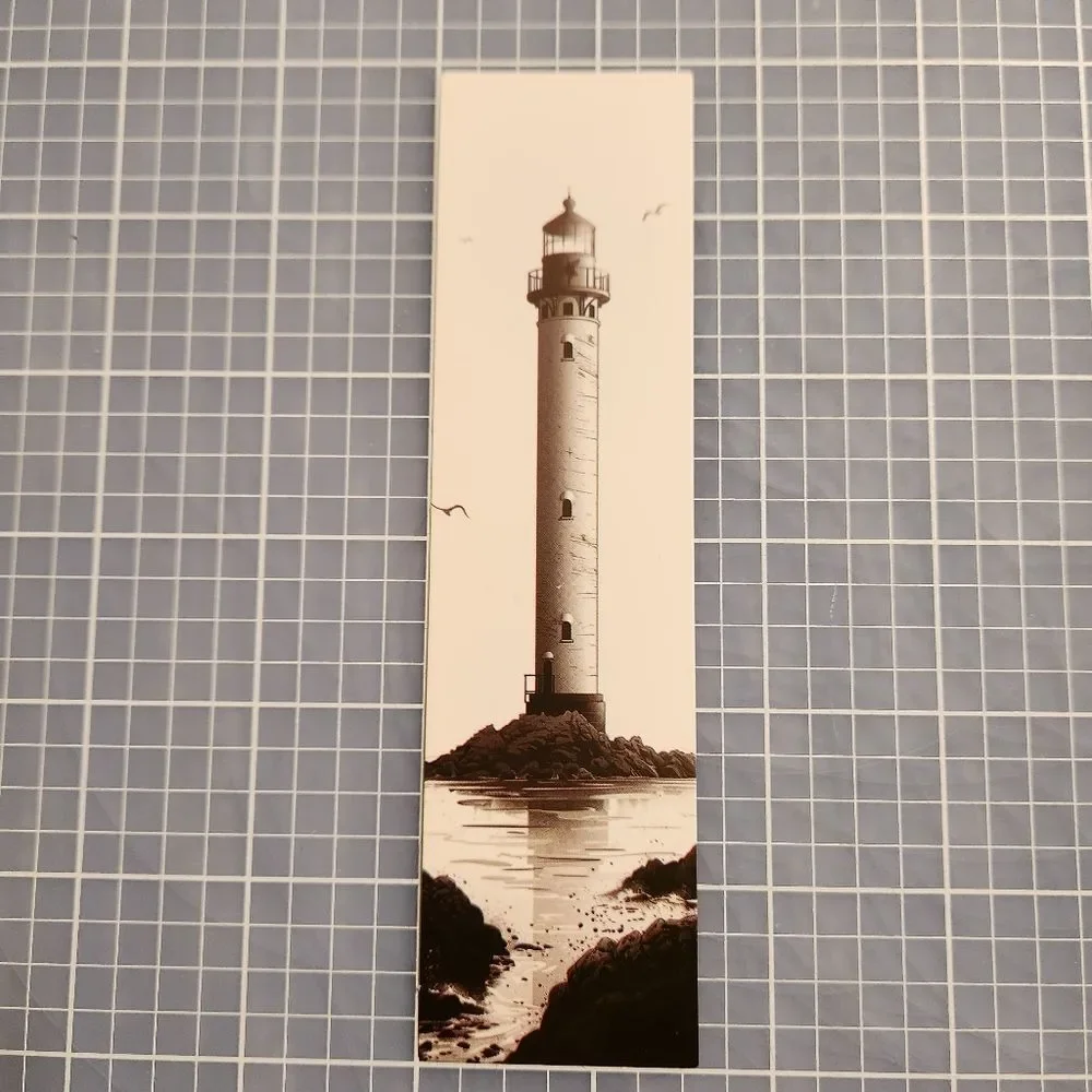 10/$10 Bookmark One Sided Paper Card Stock Book Mark Bookmarker Lighthouse